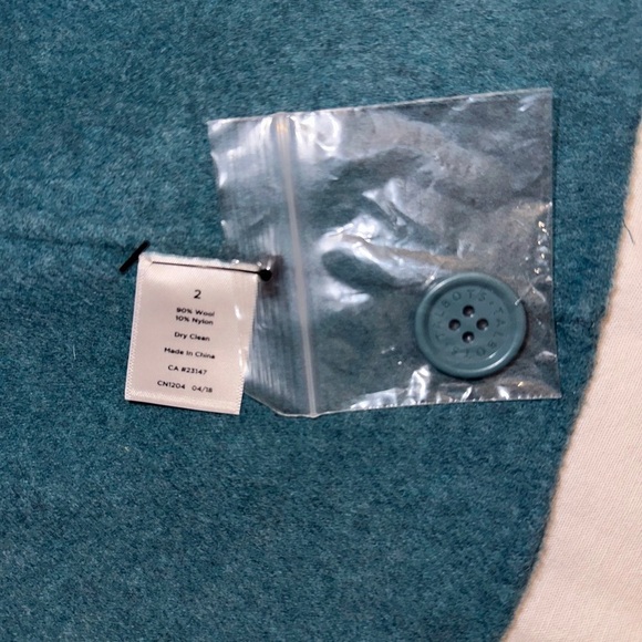 Talbots | Women’s Wool Blend Teal Crop Blazer Jacket - Size 2 - NWOT - Picture 6 of 6